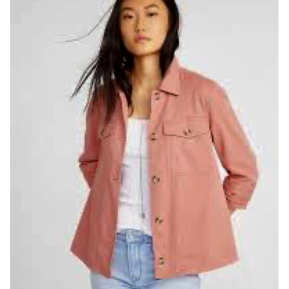 Old Navy Jackets & Blazers - Old Navy twill swing utility jacket in winter rose